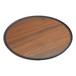 American Metalcraft Round Non-Skid Serving Trays, 16", Brown, Pack Of 15 Trays