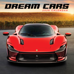 2026 TF Publishing Sport & Auto Monthly Wall Calendar, 12" x 12", Dream Cars, January To December