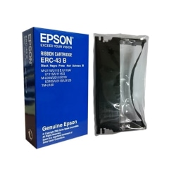 Epson ERC-43B Thermal Transfer Ribbon Cartridge - Black - 1 Pack - 6000000 Characters
