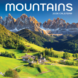2026 TF Publishing Scenic & Nature Monthly Wall Calendar, 12" x 12", Mountains, January To December