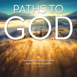 2026 TF Publishing Inspiration Monthly Wall Calendar, 12" x 12", Paths to God, January To December