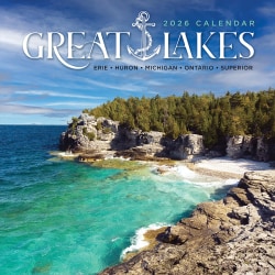 2026 TF Publishing Scenic & Nature Monthly Wall Calendar, 12" x 12", Great Lakes, January To December