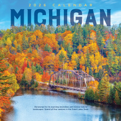 2026 TF Publishing Scenic & Nature Monthly Wall Calendar, 12" x 12", Michigan, January To December