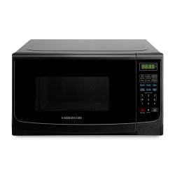 Farberware 1,000W Countertop Microwave Oven, 1.1 Cu. Ft., Retro Black
