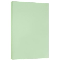 JAM Paper® Vellum Bristol Card Stock, Green, Ledger (11" x 17"), 67 Lb, Pack Of 250