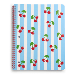 Eccolo BTS Notebook, 8-1/2" x 11", 1 Subject, College Rule, 80 Sheets, Cherries