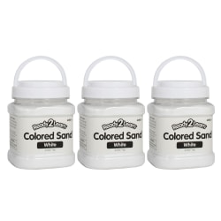 Ready 2 Learn Colored Sand Jars, 2.2 Lb, White, Pack Of 3 Jars