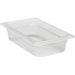 Cambro Translucent GN 1/4 Food Pans, 2-1/2"H x 6-3/8"W x 10-7/16"D, Pack Of 6 Containers