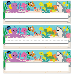 Creative Teaching Press Name Plates, Sea Friends, 36 Per Pack, Set Of 3 Packs