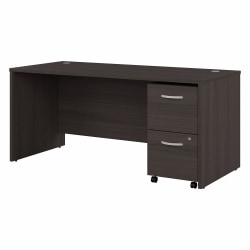 Bush Business Furniture Studio C 66"W Office Computer Desk With 2-Drawer Mobile File Cabinet, Storm Gray, Standard Delivery