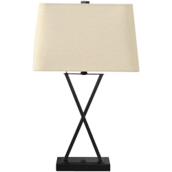 Monarch Specialties Schneider Table Lamp, 25"H, Beige/Black