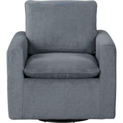 Lifestyle Solutions Bruno Swivel Accent Guest Chair, Charcoal