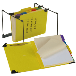 Pendaflex® Hanging Style Personnel Folder, 9 1/2" x 11 3/4", 2" Expansion, Yellow
