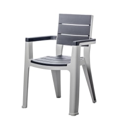 Inval Madeira Indoor And Outdoor Patio Dining Chairs, Gray/Slate, Pack Of 4 Chairs