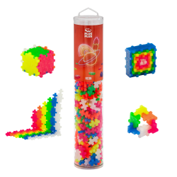 Plus-Plus Building Blocks 240-Piece Tube, Neon