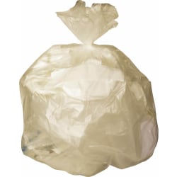 Medline High-Density Liners, Rolled, 13 Mic, 45 Gallons, 40" x 48", Clear, 25 Liners Per Roll, Case Of 10 Rolls