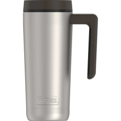 Thermos GUARDIAN Stainless Steel Mug 18oz - 18 fl oz - Slide Lid Closure - Matte Steel - Stainless Steel - Coffee, Cold Drink