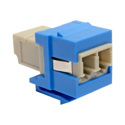 Tripp Lite Duplex Multimode Fiber Coupler, Keystone Jack - LC to LC, Blue - Keystone coupler - LC multi-mode (F) to LC multi-mode (F) - fiber optic - blue