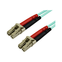 StarTech.com 15m OM3 LC to LC Multimode Duplex Fiber Optic Patch Cable - Aqua - 50/125 - LSZH Fiber Optic Cable - 10Gb (A50FBLCLC15) - Aqua fiber optic cable