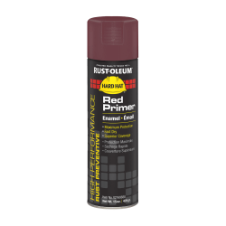 Rust-Oleum Hard Hat High Performance V2100 System Rust Preventive Enamel Spray Primer, 15 Oz, Flat Red, Case Of 6 Cans