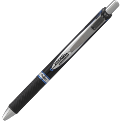 Pentel® EnerGel® 0.7 mm Retractable Gel Roller Pen, Medium Point, 0.7 mm, Black Barrel, Blue Ink