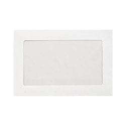 LUX #6 1/2 Full-Face Window Envelopes, Middle Window, Gummed Seal, Bright White, Pack Of 250
