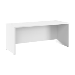 Bush Business Furniture Hampton Heights 72"W Office Desk, White, Standard Delivery