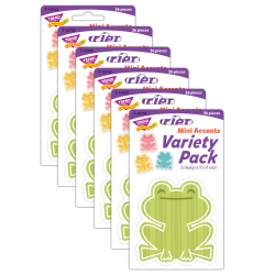 Trend Mini Accents, Garden Frogs, 36 Accents Per Pack, Bundle Of 6 Packs