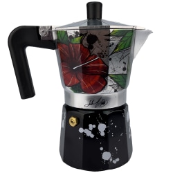 Cocina Criolla Greca 6-Cup Joshua Montes "Coqui" Primula Classic Stovetop Espresso And Coffee Maker, Multicolor, Total Qty 1