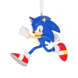 Hallmark Resin Christmas Ornament, 2-3/4" x 2-1/2" x 1-3/4", Sonic the Hedgehog