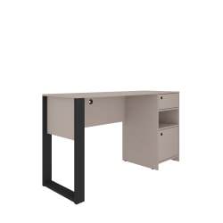 Techni Mobili 53"W Modern Style Industrial Writing Desk With Storage, Gray