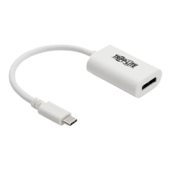 Tripp Lite USB C to DisplayPort Adapter Converter 4K White USB Type C to DP, USB-C Thunderbolt 3 Compatible - External video adapter - USB-C 3.1 - DisplayPort - white