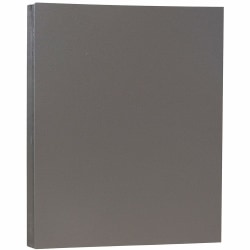 JAM Paper® Card Stock, Dark Smoke Gray, Letter (8.5" x 11"), 100 Lb, Pack Of 50