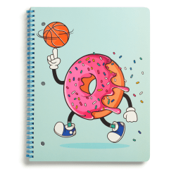 Eccolo BTS Notebook, 8-1/2" x 11", 1 Subject, College Rule, 80 Sheets, Doughnut