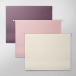 Office Depot® Brand Fashion Hanging File Folders, Letter Size, Plum & Blush, Total Qty 6