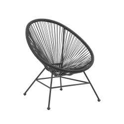 Linon Aurene Outdoor Chair, Black