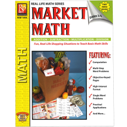 Remedia Publications Market Math for Beginners Book, Grades 3 To 6