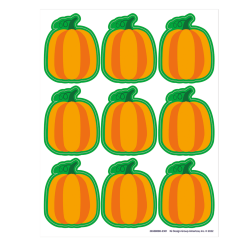 Eureka Giant Stickers, 1-5/16" x 1-3/4", Fall Pumpkin, 36 Stickers Per Pack, Set Of 12 Packs