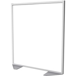 Ghent Floor Partition With Aluminum Frame, 53-7/8"H x 48"W x 2"D, Clear