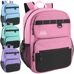 Summit Ridge Multi-Pocket Backpacks, Assorted Colors, Case Of 24 Backpacks, 2940Q24
