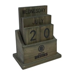 Imperial NHL Wood Block Calendar, Boston Bruins