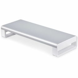 StarTech.com Ergonomic Monitor Riser Stand, Up to 33lb/15kg, Fixed 3.5in/9cm, Desktop Computer Monitor/Laptop Riser, Steel Platform