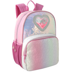 Madison & Dakota Quilted Heart Backpack, Pink