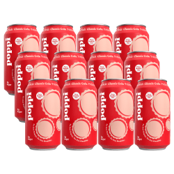 Poppi Classic Cola, 12 Oz, Pack Of 12 Cans