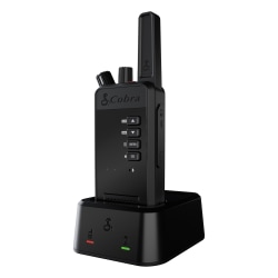 Cobra PERFORMA 400 Business Radios, 2 Channels, With Dock Charger, 1-Pack