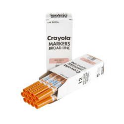 Crayola Broad Line Markers, Orange, 12 Count Bulk Markers