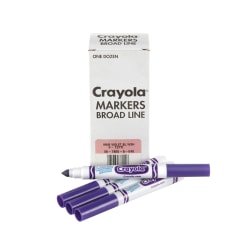 Crayola® Washable Broad Line Markers, Violet, Pack Of 12 Markers