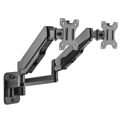 Mount-It MI-1766B Dual Monitor Wall Mount, 5-15/16"H x 36-7/16"W x 3-15/16"D, Black