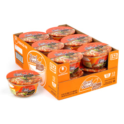 Nongshim Spicy Chicken Bowl Noodle Soup, 3.03 Oz, Box Of 12 Bowls