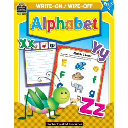 Teacher Created Resources Write-On/Wipe-Off Book, Alphabet, Preschool